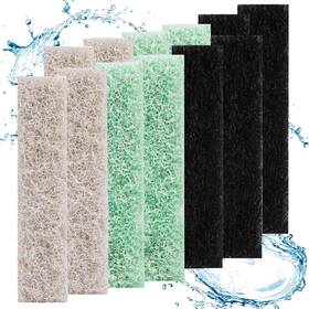 Hitauing 313101783780 12 Count Mixed Pack Filter Pads For Aqueon With Ammonia&carbon&phosphate Reducer