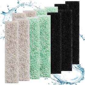 Hitauing 445039177119 12 Count Mixed Pack Filter Pads For Aqueon With Ammonia&carbon&phosphate Reducer