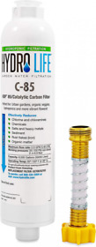 52700 Hydro Life Inline Water Filter With Flexible Hose Protector White