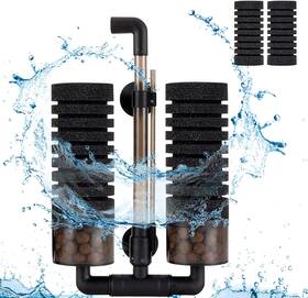 Hygger 445003350364 Sponge Filter Aquarium Double Replaceable Media With 4 Bio