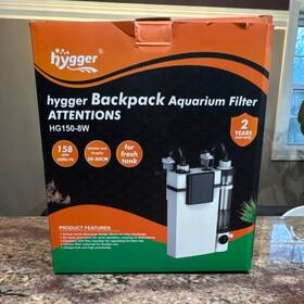 Hygger Hg150-8w Backpack Aquarium Filter 158 Gph 8w Fresh 5-20 Gal