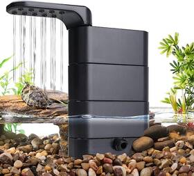 Hg979 Hygger 3-in-1 Water Circulation Turtle Reptile Filter For 5 To 30 Gallon 150gph