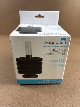 Imagitarium 800443714218 In-fil 40 Sponge Filter Fresh And Saltwater For Up To Gal Aquarium