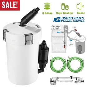 Imountek 737547600058 Aquarium External Canister Filter With Pump Filters Bucket For 28 Gal Fish Tank
