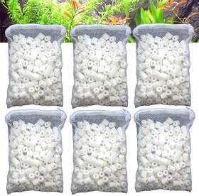 Inc 313056184144 Aquarium Biological Bacteria House Ceramic Rings Filter Media 6 Lbs Bagged For P