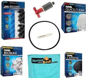 Inland Seas 681565298875 Fluval 407 Canister Filter Annual Maintenance Kit Bundle 8 Items