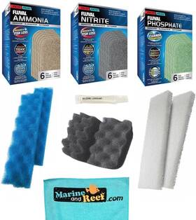 Inland Seas 754684245423 Fluval Bundle Of 6 Replacement Medias For 406/407 Aquarium Filters All Three