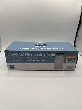 9004-6 Innovative Marine 6 Pack Nuvo Aio Aquarium 200 Micron Filter Socks Midsize -