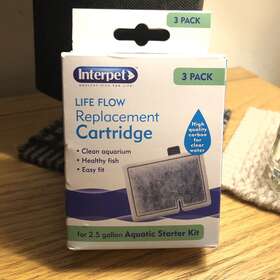 100543477 Interpet Life Flow Replacement Cartridge For 2.5 Gallon Aquatic Starter Kit 3pk