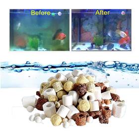 Jacksuper 655036599259 17oz Aquarium Filter Mixed Ceramic Small Balls Media Fish Tank Water Filtrat