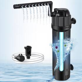 Hcf-712 Jahea Aquarium Filter With Cycle U-v Light Internal Green Water Killer Ta