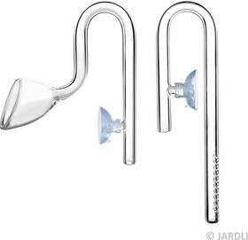 Jap10jl Jardli Glass Lily Pipe Mini Inflow Outflow Set 10mm For 9/12mm Tubing - Nano Aquarium P