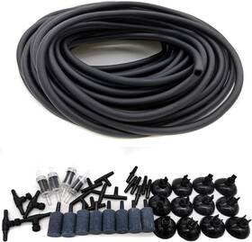 Jih 445016152139 Aquarium 50 Feet Standard 3/16 Inch Black Flexible Airline Tubing With Pla