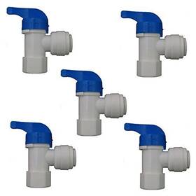 Jiuwu 701385462802 Elbow 1/4-inch Female X 3/8-inch Tank Ball Valve Quick Connect Fitting Aquari