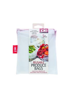29141 Joie Reusable Produce Bags 5pc Set Sustainable Nylon Mesh Machine Washabl