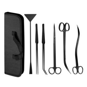 Knr Harmony 750139095322 Aquascaping Tools 7 In 1 Kit Aquarium Plant Scissors Set Curved And Waved