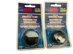 Lees 010838130305 2 Packs Knockout Plug Uplift Tube Caps Black Replacement Aquarium Snap Cap