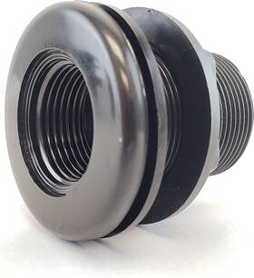 Lifegard Aquatics 744110426083 Double Threaded Bulkhead Kit For Fish Aquariums - 1 Inch