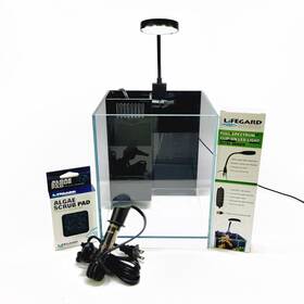 Lifegard Aquatics 788379325060 1.2 Gallons Low Iron Elevated Aquarium Kit With Built In Co
