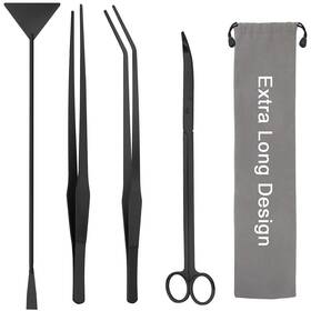 Liveek 438051501483 Aquarium Aquascape Tools Kit 15in 4 In 1 Anti-rust Aquatic Plant Aquascaping