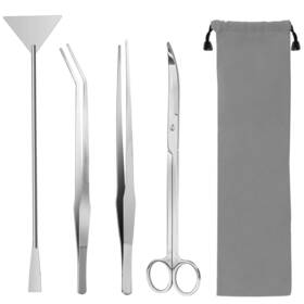 Liveek 438051501506 Aquarium Aquascape Tools Kit 4 In 1 Anti-rust Aquatic Plant Aquascaping Tool