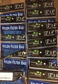 Lot Of 15 Deep Blue High Performance Poly Filter Media Bag 12x4inch With Drawstring