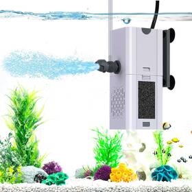 Xc-712 Lounginglife 132 Gph 4-in-1 Aquarium Filter 10-40 Gallon Fish Tank Filters Filtration And Ox