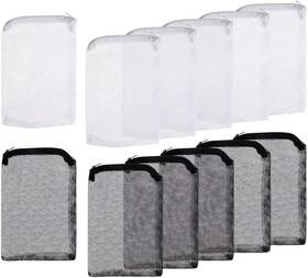 Luzen 744110334050 12pcs Aquarium Filter Bags Fish Tank Mesh Media Carbon