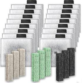 Lxiyu 711182018652 Medium Replacement Aquarium Filter Cartridges Pack Of 16 For Size 10 And 20