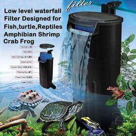 Va171 Mall Aquarium Turtle Filter Waterfall Flow Water Clean Pump Bio-filtration For Reptil