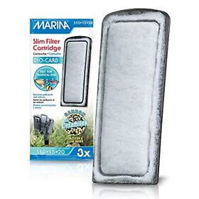 Marina Slim Filter Carbon Plus Ceramic Cartridge 3 Pack Cartridges Each
