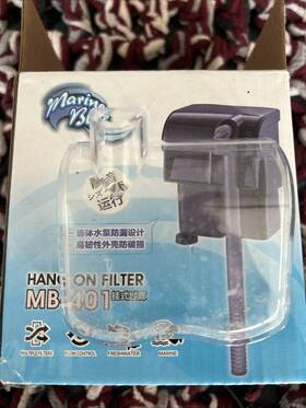 Mb-401 Marine Blue Mb-410 Hang On Back Aquarium Filter 10-20 Gallons New In Box Fish