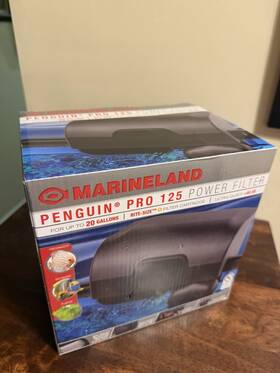 16-41834 Marineland Aq-78178/16-41834 Penguin Pro 125 Power Filter Gph For 20 Gallon Fresh Tank