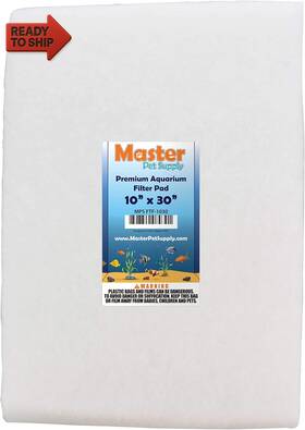 Ftf-1030 Master Pet Supply Premium Aquarium Filter Pad Cut To Fit 10 Inch By 30 Micron Fil