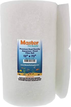Ftf-1278 Master Pet Supply Premium Dualdensity Aquariumfilter Pad Roll Cut To Fit 12 Inch By 72 Filtration Media