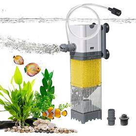 700l Mcdrumfilter 739597580625 Aquarium Filter 10w For 10-40 Gallon Internal System With Quiet 700l/h Pump