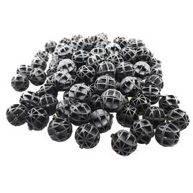 Meetoot 740866400582 Bio Balls 100pcs Black 16mm Biological Filter Media With Sponge Aquariu