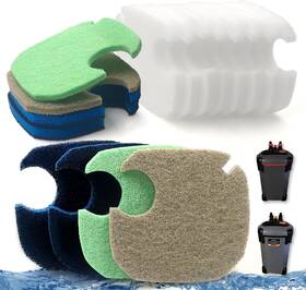 Aq00916 Newke 16 Pack Canister Filter Pads For Aquarium External Filters Carbon Ammonia