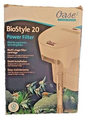 Biostyle20 Oase 706759840705 Power Filter For Aquariums Damage Box See Pics