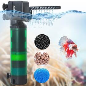 Aq-if22 Oiibo 3-in-1 Adjustable Aquarium Filter For 40-150 Gallon Internal Ceramic B