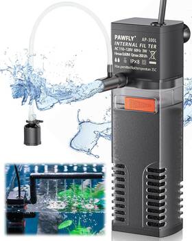 Pawfly 705354005984 Internal Aquarium Filter Submersible Power With 55 Gph Water Pump