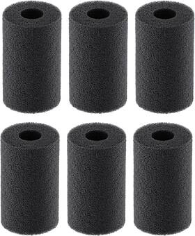 Pawfly-2182-bk Pawfly 6 Pack Pre-filter Sponge 0.6 Inch Aquarium Intake Filter Foam Cover R
