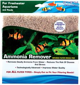 B00m0cjocq Penn-plax Ammonia Reducer Aquarium Filter Media Pad - Cut To Fit 10 Inch X18