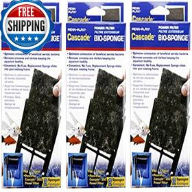 Penn-plax B076kx5js8 Penn-plax Cascade Power Aquarium Filters Bio-sponge 300 3 Pack / 6