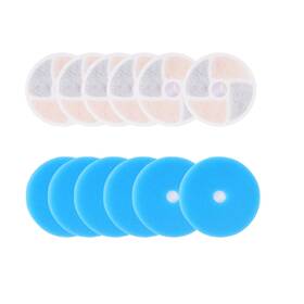 Petmuch 762949919583 Cat Water Fountain Filters 6pack Replacement White And Blue