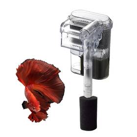 Pa101-1 Petta Quiet Hang On Aquarium Filter For Betta Slim Hob Fish Tank 3-10 G