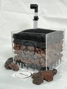 Ugf-1 Phatco Aquarium Undergravel Filter Box With Media And Build In Air Diffuser