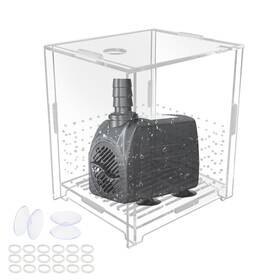 Pilispark Sbbhz-001 Small Pond Pump Cover Fish Water Tank Protective Case Acrylic Co