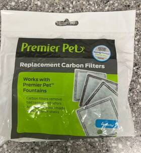 Premiere 729849175556 New Premier Pet Replacement Carbon Filters For Fountains 4 Pack