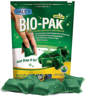 Products Company 445028353319 Bio-pak Black Holding Tank Deodorizer And Waste Digester Drop-ins - Advanced Enzym